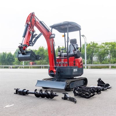 Velocidade de balanço de 12 RPM 1800kg Mini Excavadora Hidráulica com trilho retrátil para escavação eficiente