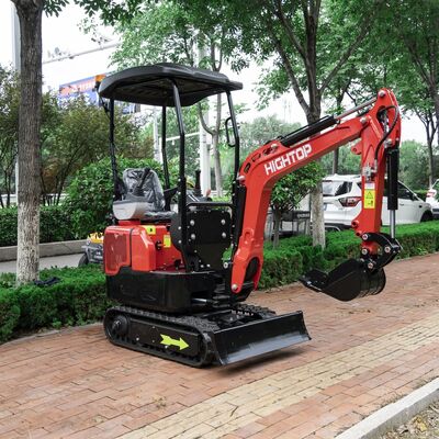 HT12G 1.2 Ton Crawler Mini Excavator com motor Kubota Z482 e design compacto para espaços apertados